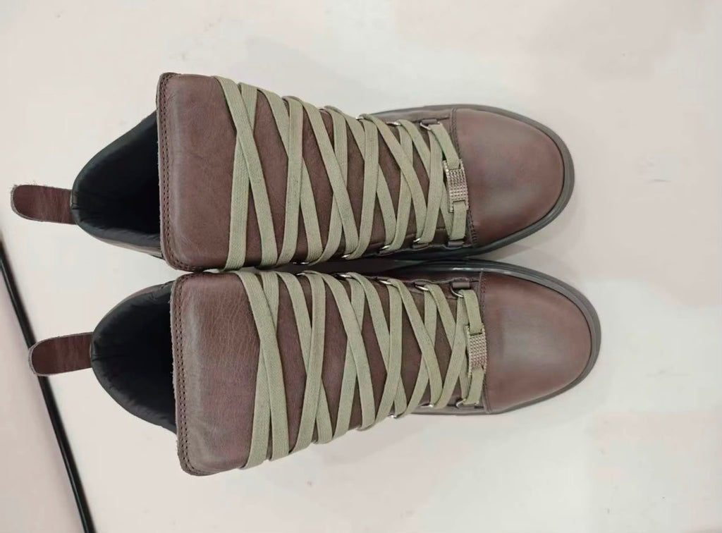 Balenciaga Arena High-Top Brown Sneakers