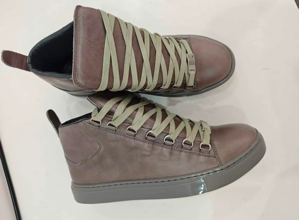 Balenciaga Arena High-Top Brown Sneakers