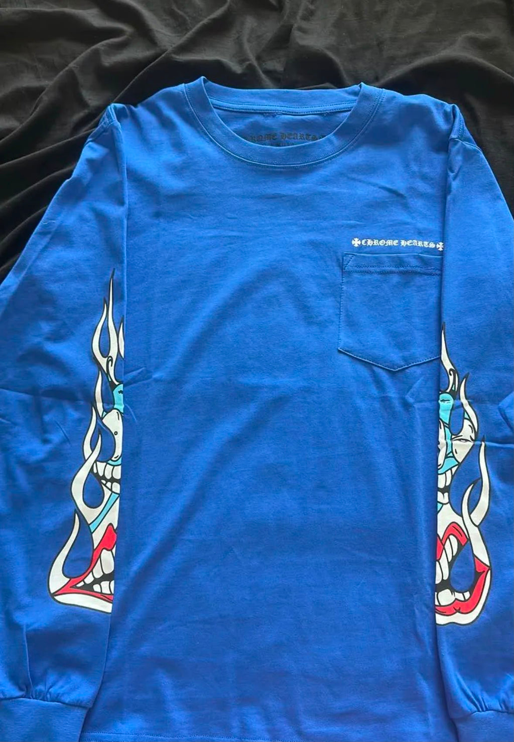 Chrome Hearts Long Sleeve Blue Shirt